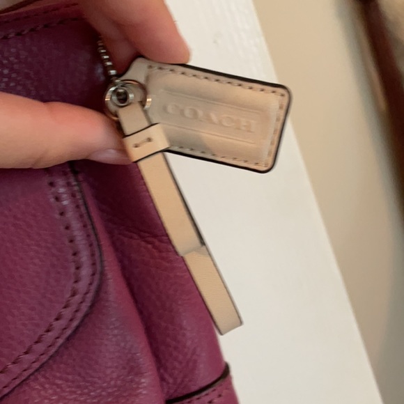 Coach Purple Leather purse with adjustable strap - Picture 2 of 8